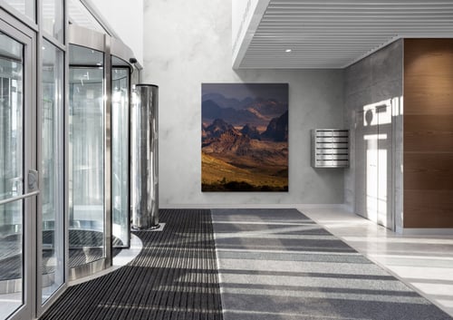 لوحة جبال نيوم مع شروق الصباح - لوحات طبيعة