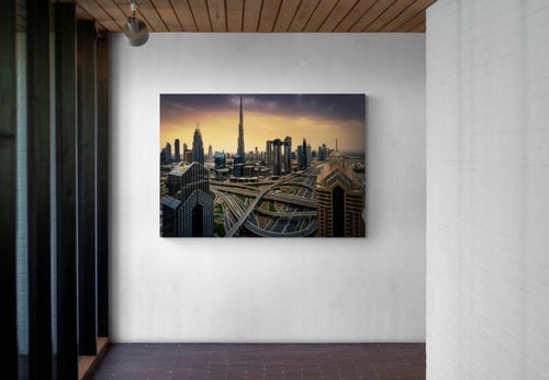 لوحة إطلالة شارع الشيخ زايد من دبي