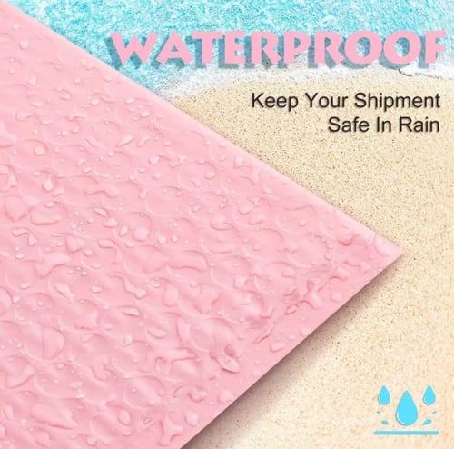 اكياس تغليف بفقاعات حماية باللون الوردي