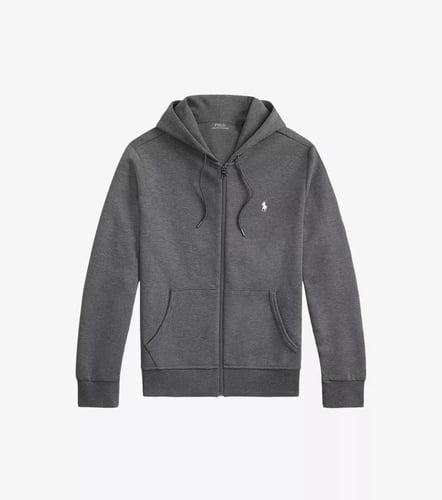 POLO RALPH LAUREN Polo-Pony Embroidered Double-Knit Cotton-Blend Hoody