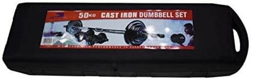 شنطة اوزان 50 كيلو Dumbbells & Barbell Set