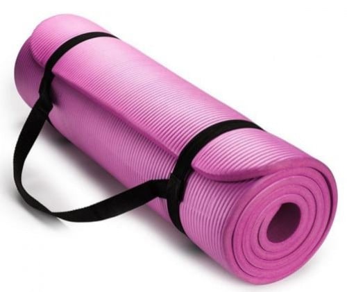 Yoga Mat فرشة يوقا 8 مل لون وردي
