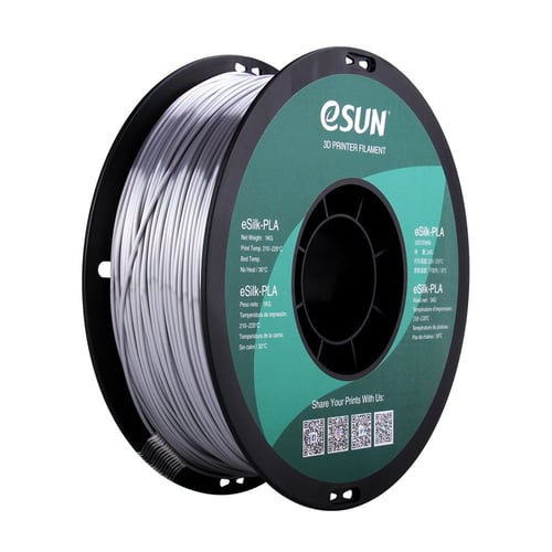 eSUN eSilk-PLA (Silver) 3D Filament 1.75Ø, 1kg