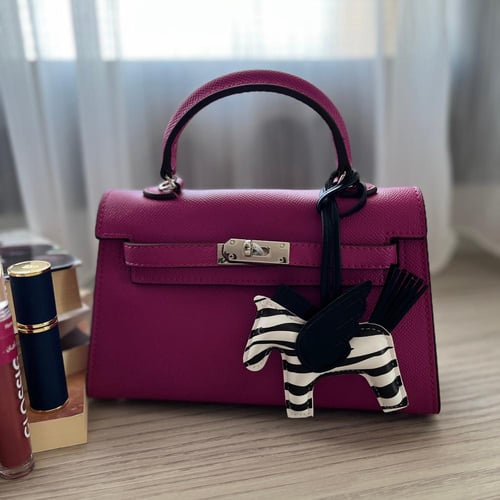 khaki Bag fushiميني كيلي ( فوشي)بالحجم الوسط