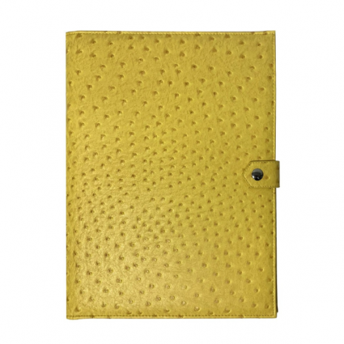 فولدر الأصفر بجلد النعام