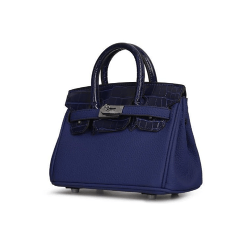 ‏Birken Bag Blue ميني بيركن ( نيلي) بجلد التمساح 2...