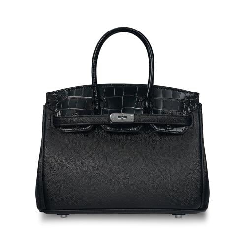 Birken Bag black بيركن ( اسود )بجلد التمساح بالحجم...
