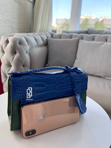 كروس بجلد التمساح | Maroon رصاصي و بني