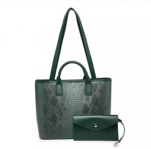 شنطة كتف Tote Bag (Shopping Bag) بجلد الافعى الاخض...