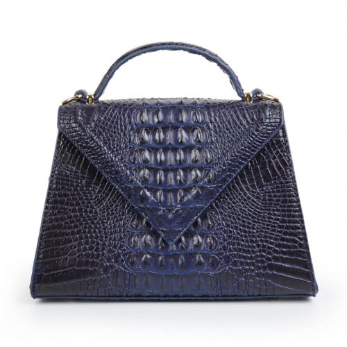 bag crocodile Blue | شنطة بجلد التمساح باللون الأز...