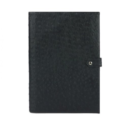 فولدر الأسود بجلد النعام