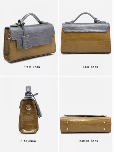 كروس بجلد التمساح | Maroon رصاصي و الأخضر