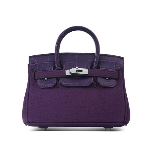 Birken Bag purple ميني بيركن ( بنفسجي) بجلد التمسا...