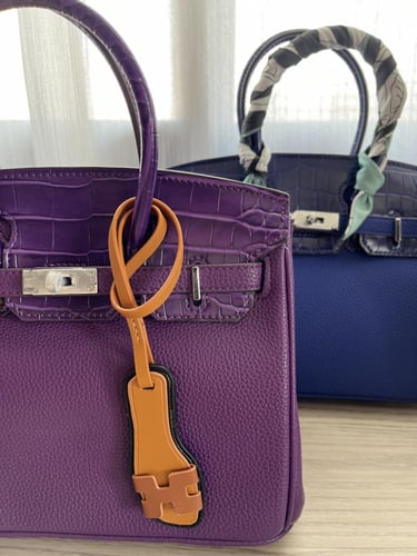 Birken Bag purple بيركن ( بنفسجي )بجلد التمساح بال...