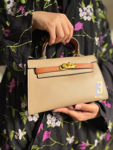 khaki & Brown Bag | ميني كايلي (رمادي و بني) بالحج...