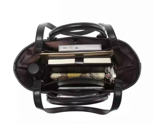 شنطة كتف Tote Bag (Shopping Bag) بجلد الافعى الكحل...