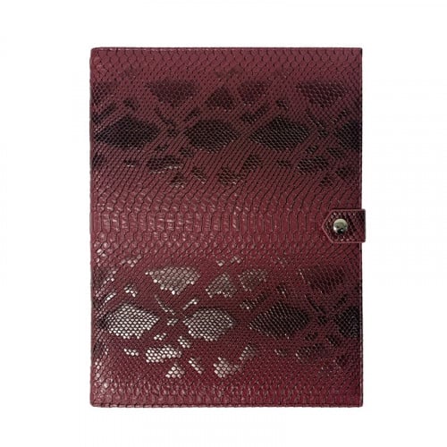 فولدر عنابي بجلد الأفعي