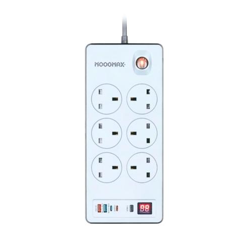 توصيلة 6 مخارج مع منفذين USB2 + 2PD بقوة 2290W من...