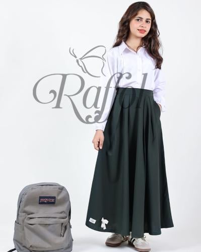 تنورة زيتي بفيونكة_ TZ1