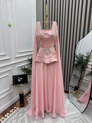 فستان كم شيفون