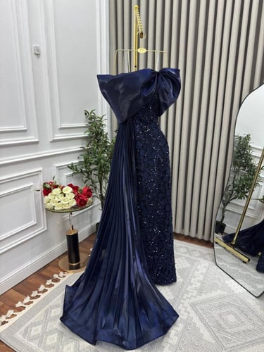 فستان سهره لون كحلي