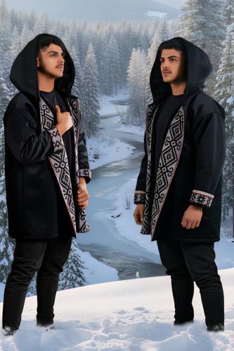 فروة شتوي تصميم جاكيت رجالي نسائي