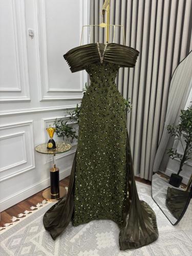 فستان سهره زيتي