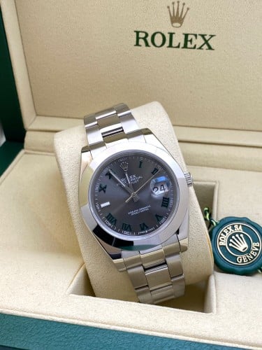 ساعة رولكس Rolex ديت جست رجالي ارقام لاتيني هاي كو...