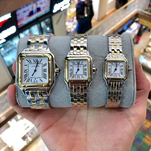 ساعة كارتير نسائي فضي في ذهبي متجر تدفق