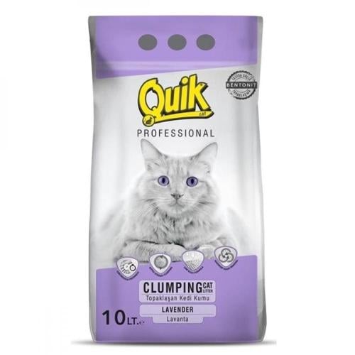 رمل للقطط طبيعي من كويك بعدة رؤائحه 10 لتر