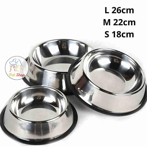 صحن ستيل للقطط والكلاب متعددة الاحجام
