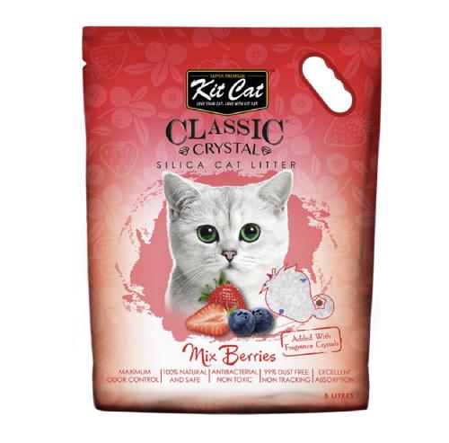 كت كات رمل كريستال الفراولة والتوت 5 لتر