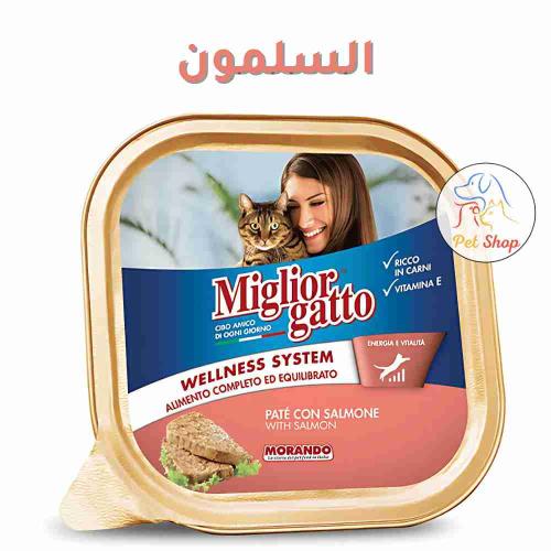 ميجلور طعام رطب للقطط بنكهه السلمون 100 جرام