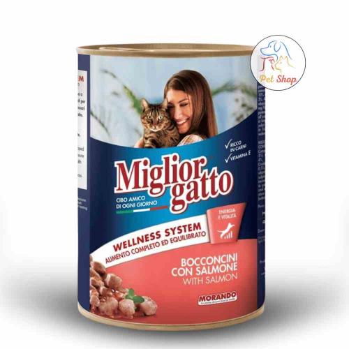 ميجلور طعام رطب للقطط بنكهة السلمون 400 جرام