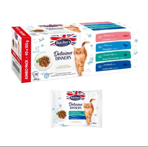 بوتشرز ديليشيز دينر للقطط حزمة جامبو اقتصادية بالا...