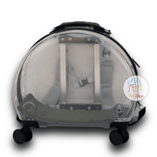 شنطة سفر للقطط شفافه مع كفرات قوية متعددة الالوان