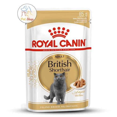 رويال كانين بريتش شورت هير طعام رطب في المرق للقطط...