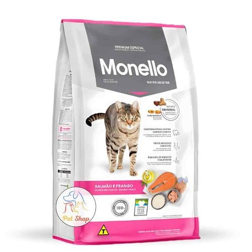 مونيلو طعام جاف للقطط البالغة بنكهة الدجاج والسلمو...