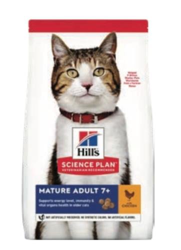 هيلز طعام جاف للقطط الكبيرة فوق 7 سنوات بالدجاج 1....