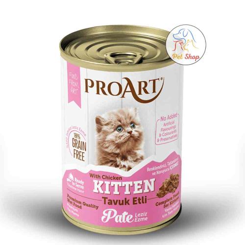 اكل رطب للقطط الصغيرة (كيتن) من برو ارت بنكهة الدج...