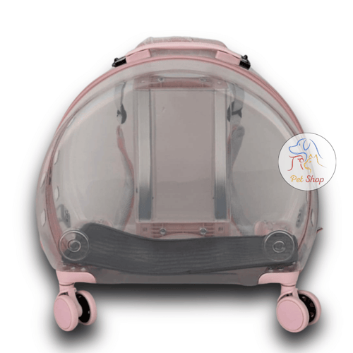 شنطة سفر للقطط شفافه مع كفرات قوية متعددة الالوان