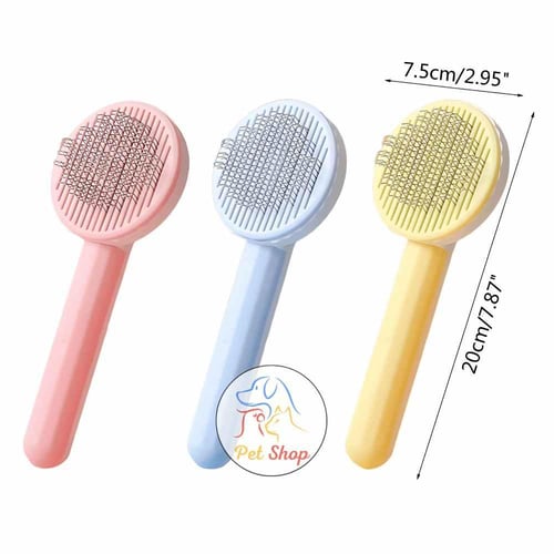 مشط شعر للقطط والكلاب شكل دائري ضغاط قابل لازالة ا...
