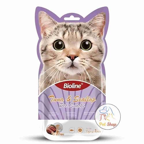 بيولاين مكافات بنكهة التونا والمحار 5 اظرف بالداخل