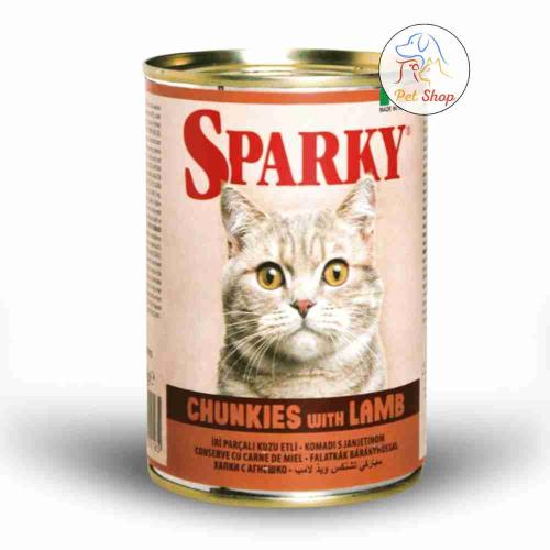 سباركي طعام قطط رطب قطع من لحم الضأن 415 جرام