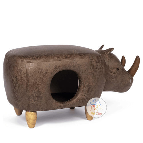 بيت قطط وكلاب على شكل وحيد القرن لون بني وينفع كرس...