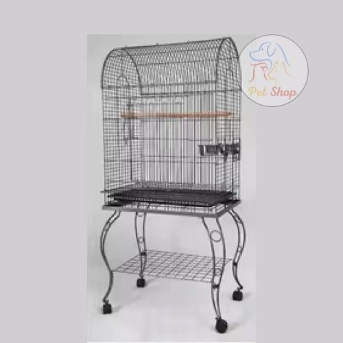 قفص طيور مع حامل لون اسود