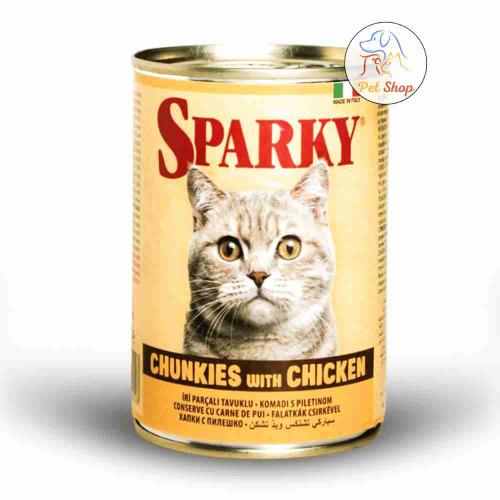 سباركي طعام قطط رطب قطع من الدجاج 415 جرام