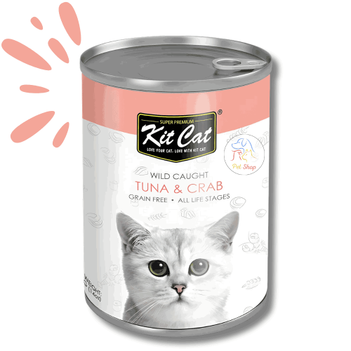 أكل قطط كت كات معلبات تونة وسلطعون 400 جرام