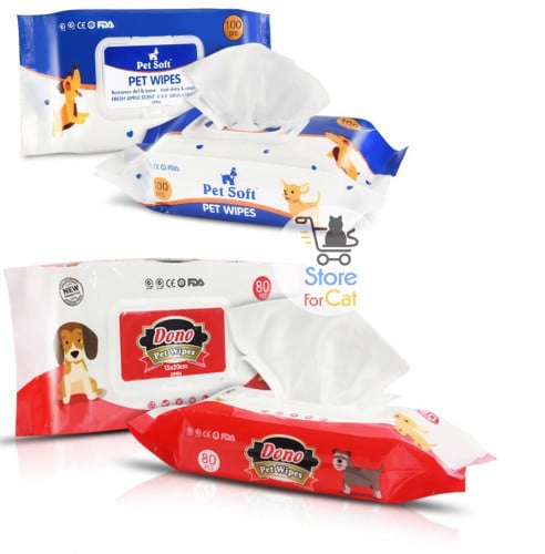 مناديل مبللة للقطط والكلاب