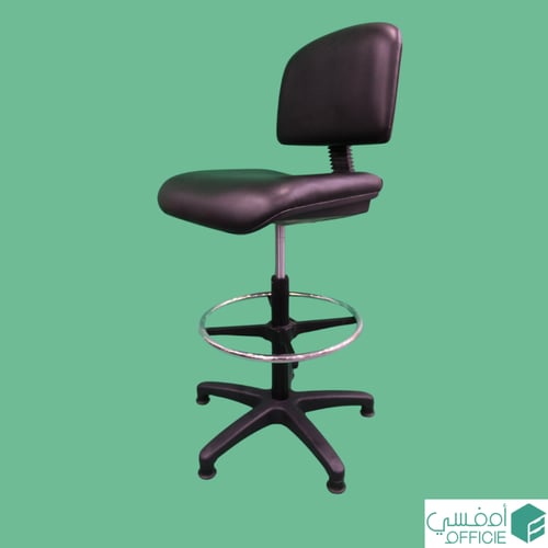 كرسي مختبر - أسود